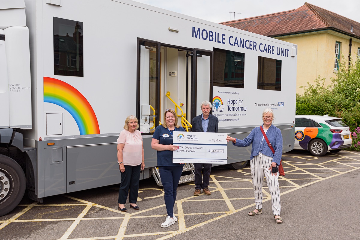 Stroud Hospitals League of Friends donate £10,296 to support our Gloucestershire mobile cancer care unit .