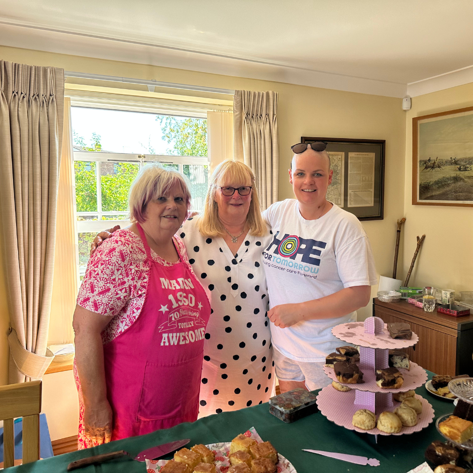 Joanne, Jenny and Sue at one of their fundraising coffee mornings