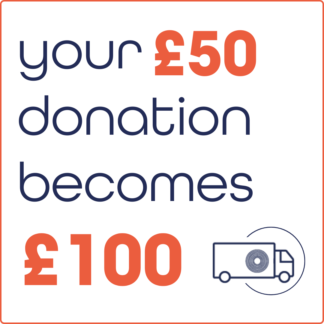 your £50 donation becomes £100