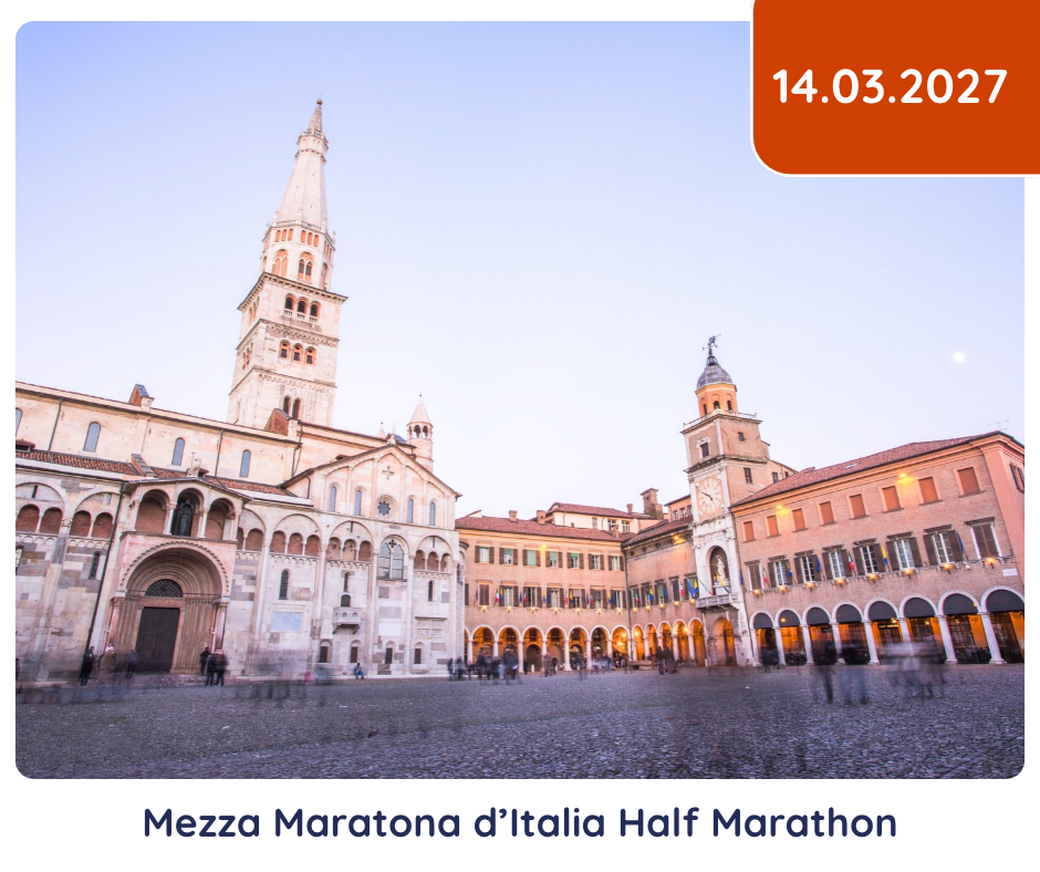 Showing a scene of Modena for the Mezza Maratona d’Italia Half Marathon